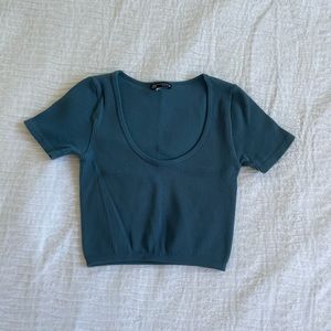 Blue Zara crop top